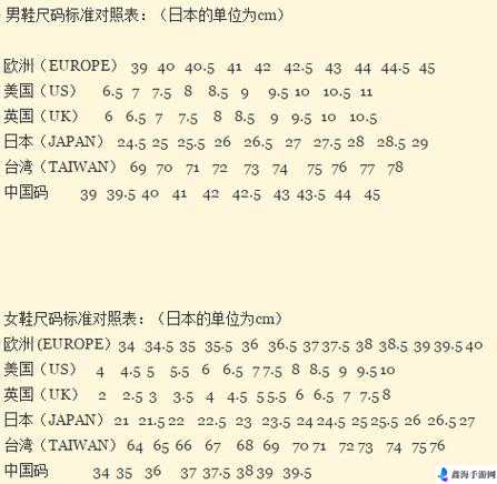 国产尺码与欧洲尺码对比分析